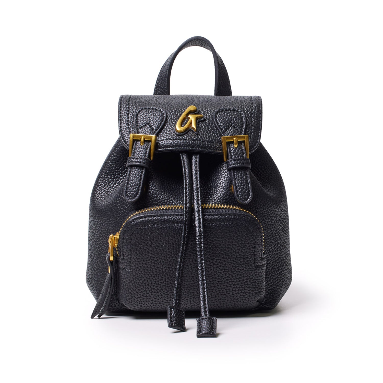 MINI PEBBLE CROSSBODY BACKPACK - BLACK