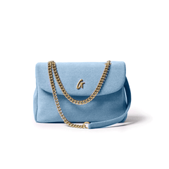 DENIM MEDIUM CLASSIC FLAP BAG-GOLD