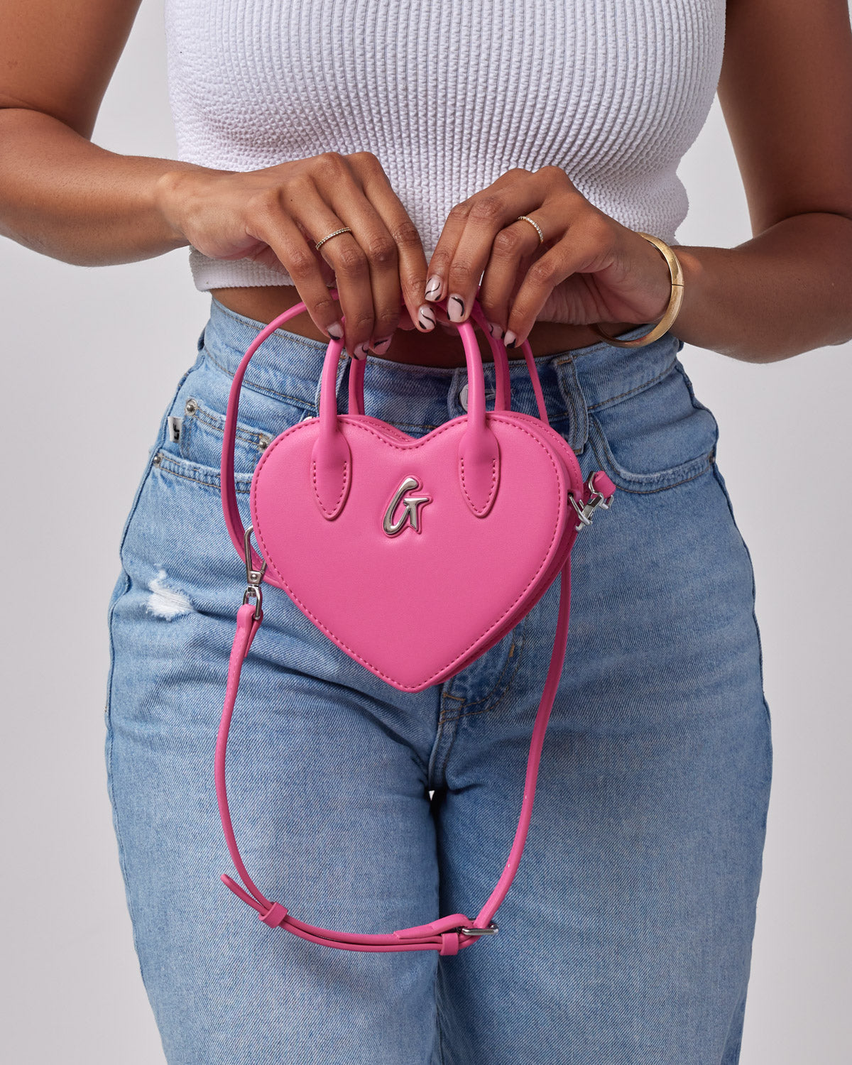 MINI HEART BAG - PINK