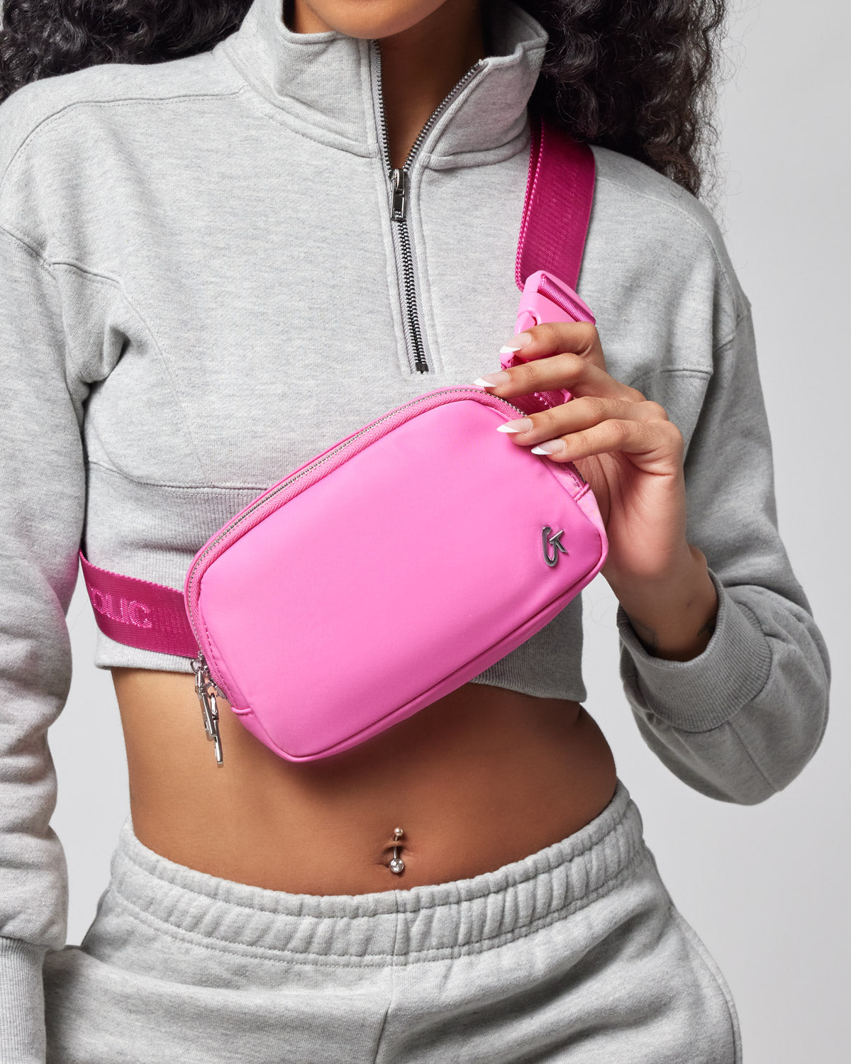 NYLON FANNY PACK - HOT PINK