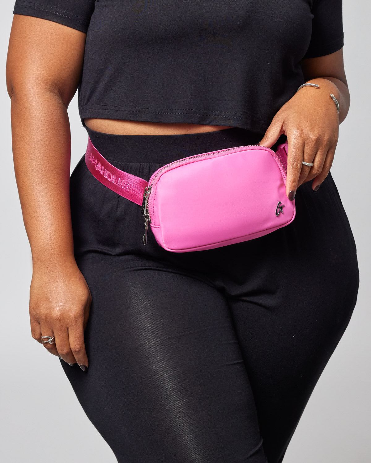 NYLON FANNY PACK - HOT PINK