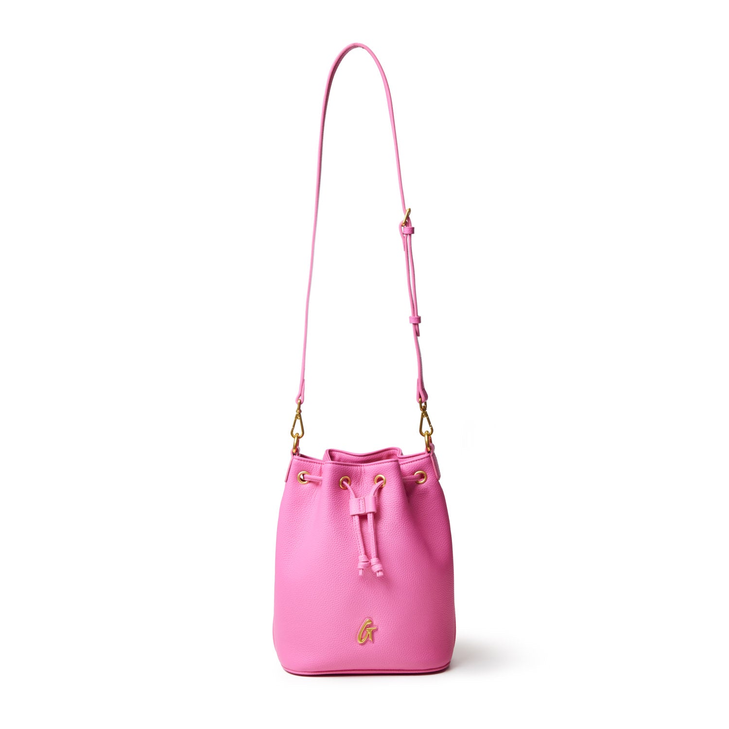 PEBBLE MEDIUM BUCKET BAG HOT PINK