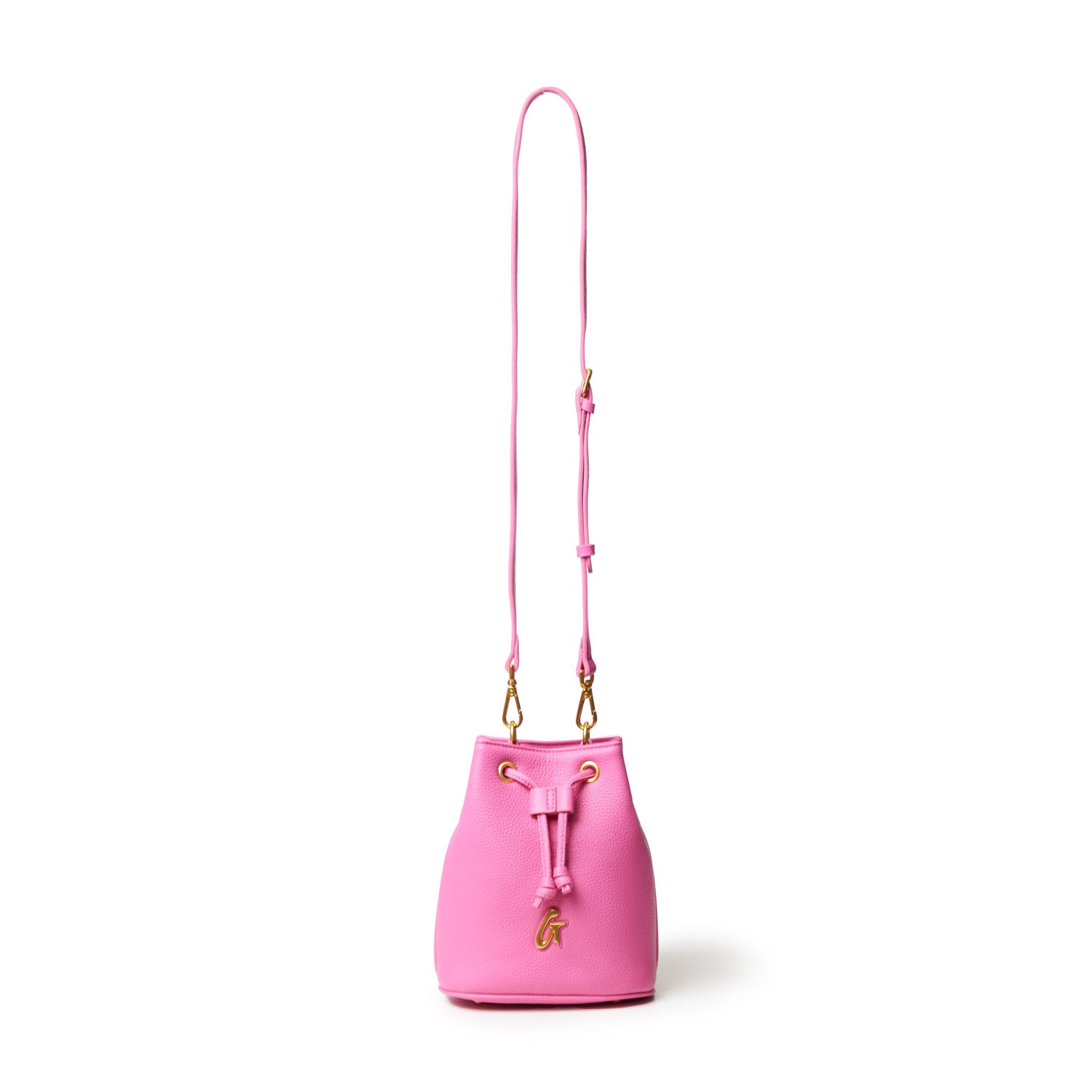 PEBBLE MINI BUCKET BAG HOT PINK