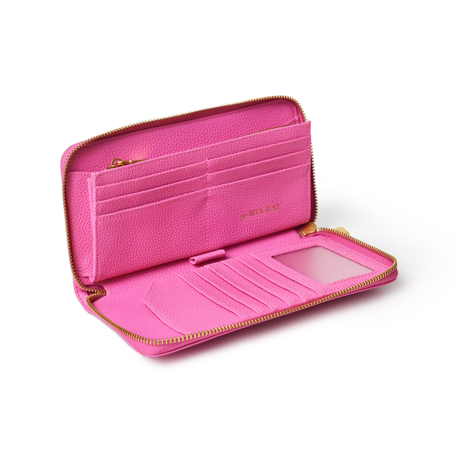 PEBBLE JUMBO WALLET HOT PINK