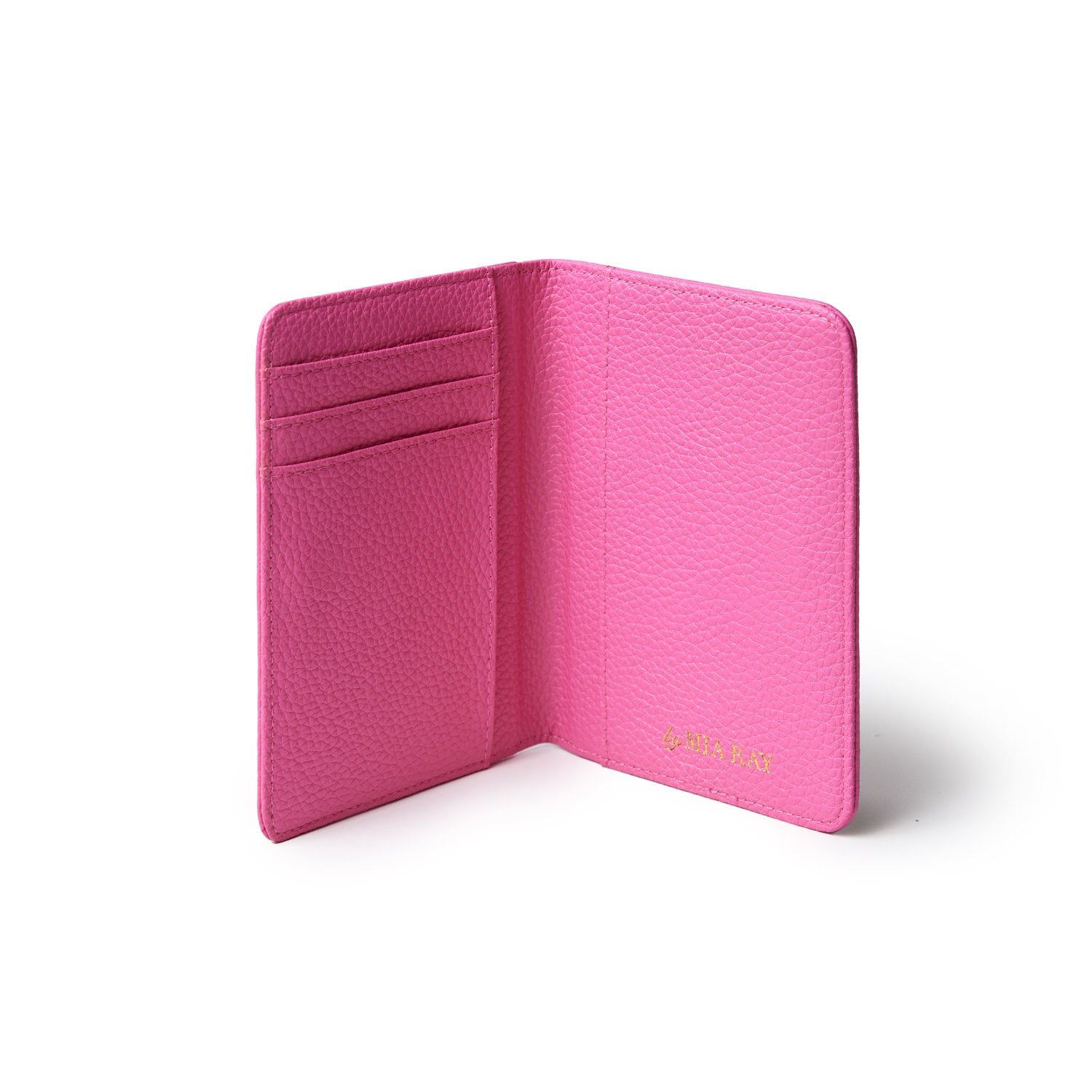 PEBBLE PASSPORT HOLDER - HOT PINK