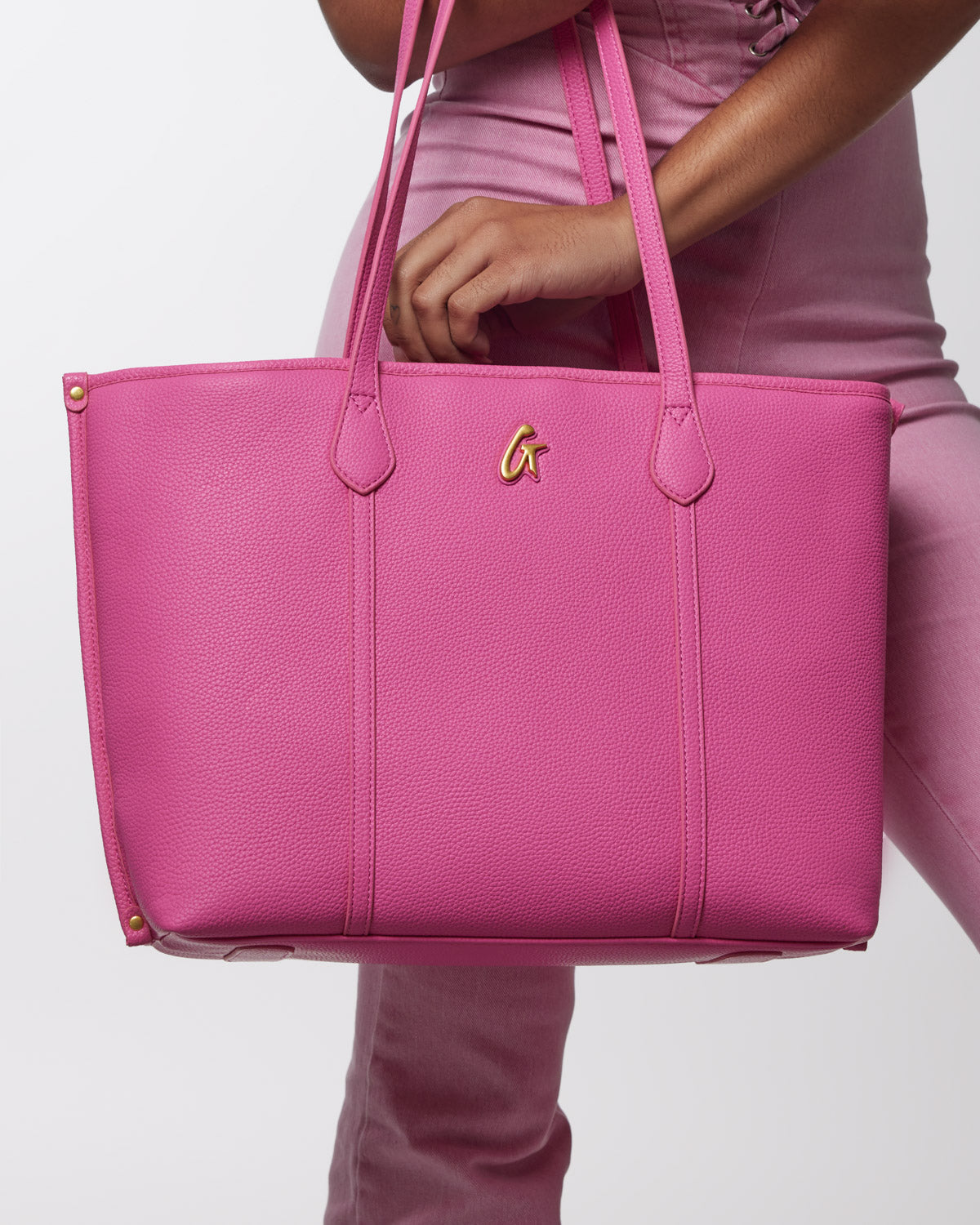 PEBBLE SLEEK TOTE HOT PINK