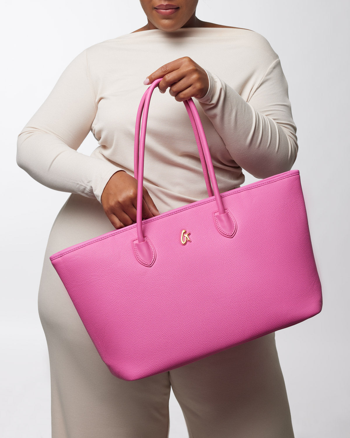 PEBBLE TOTE BAG HOT PINK