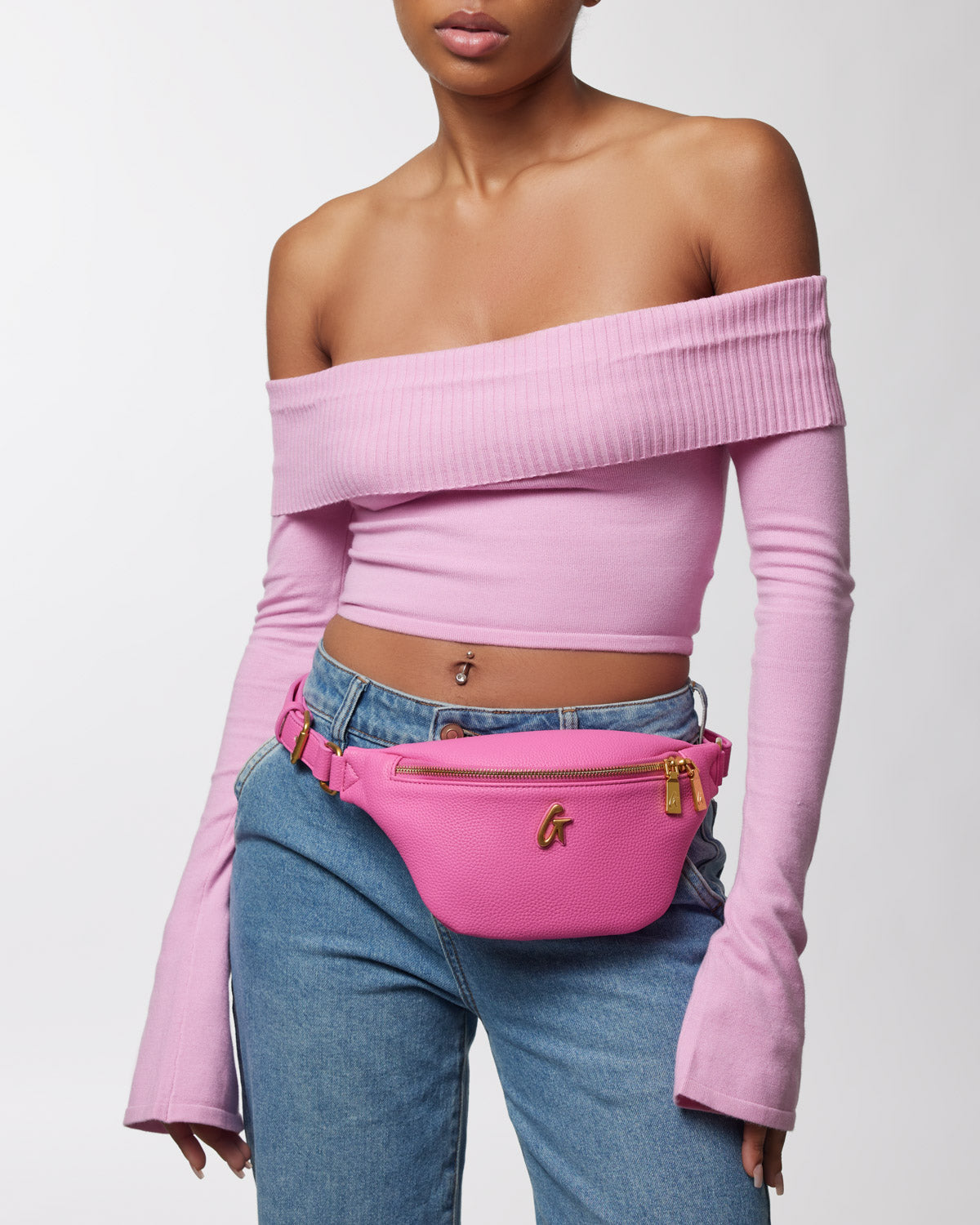 PEBBLE MINI FANNY PACK HOT PINK