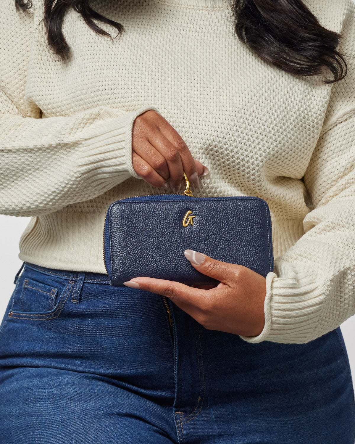 STANDARD PEBBLE WALLET - NAVY