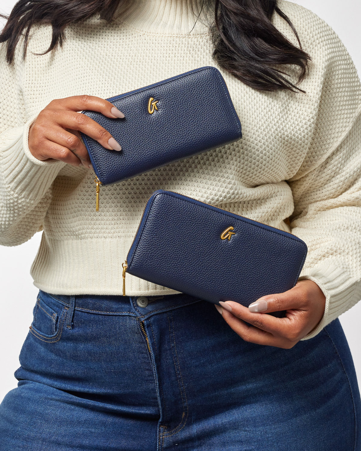 STANDARD PEBBLE WALLET - NAVY