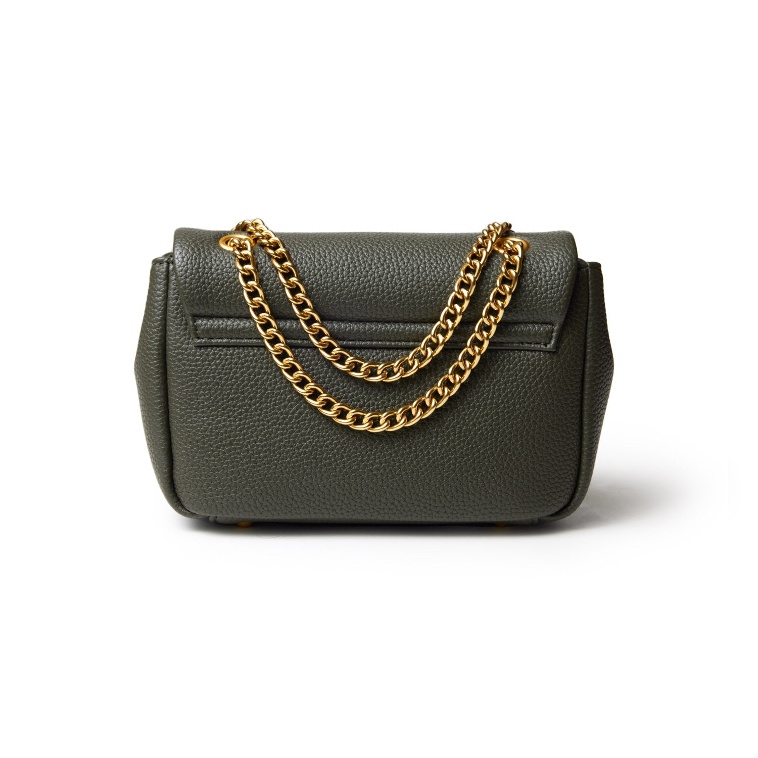 MINI PEBBLE FLAP BAG - OLIVE GREEN