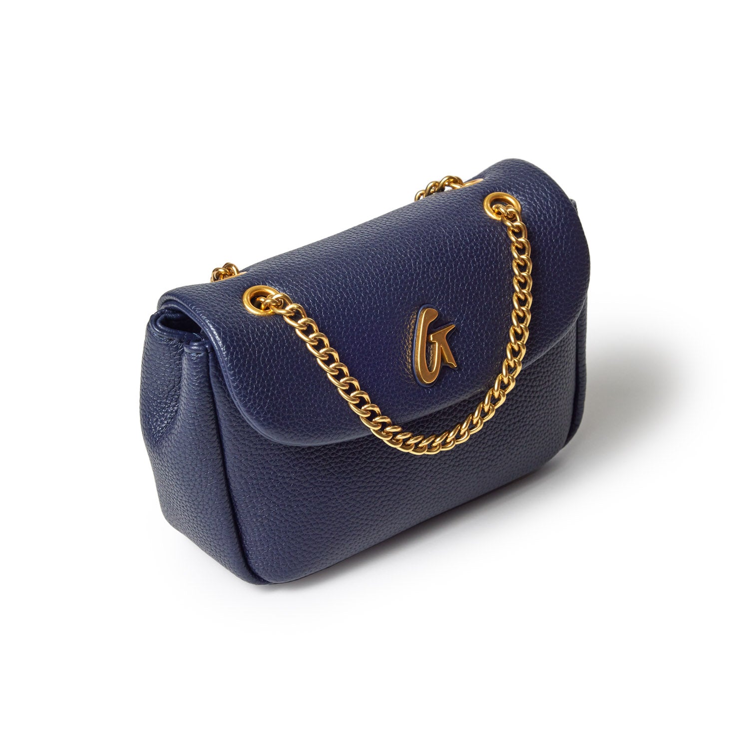 MINI PEBBLE FLAP BAG - NAVY