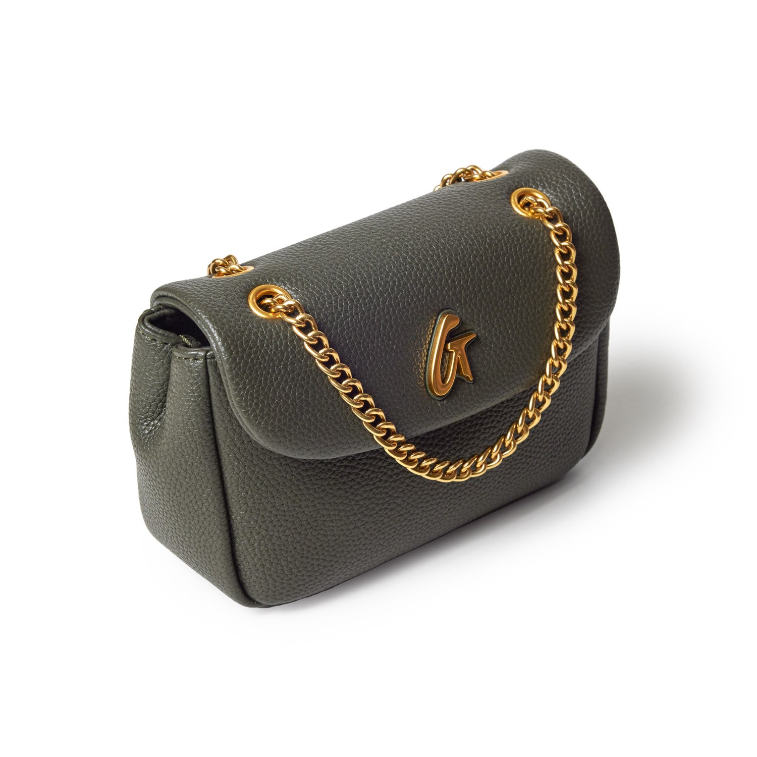 MINI PEBBLE FLAP BAG - OLIVE GREEN