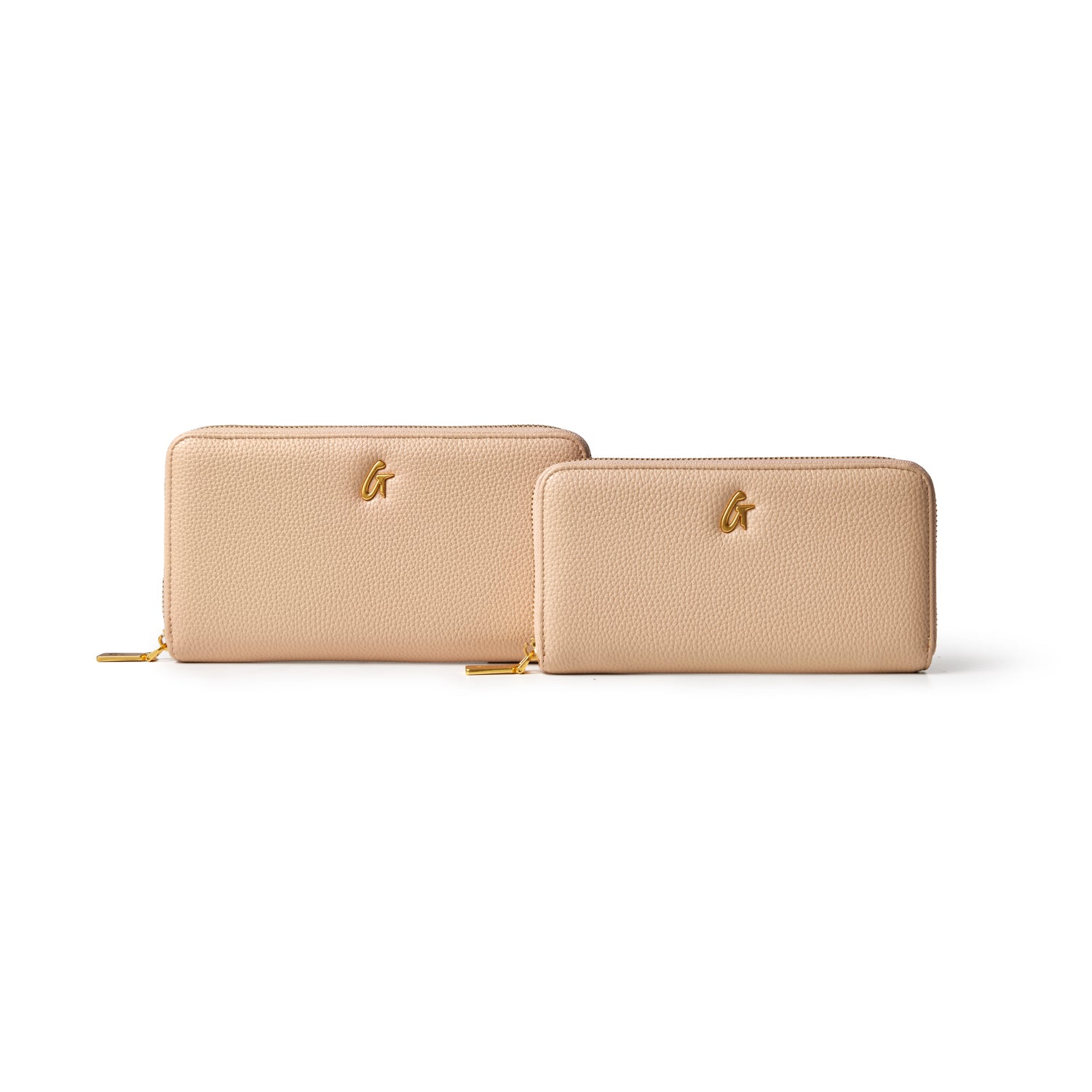 JUMBO PEBBLE WALLET - NUDE