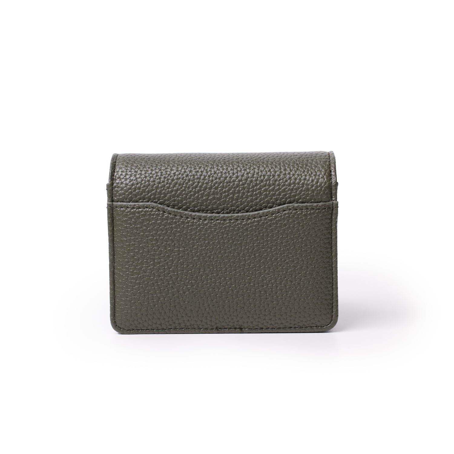 PEBBLE MINI WALLET ON CHAIN OLIVE GREEN