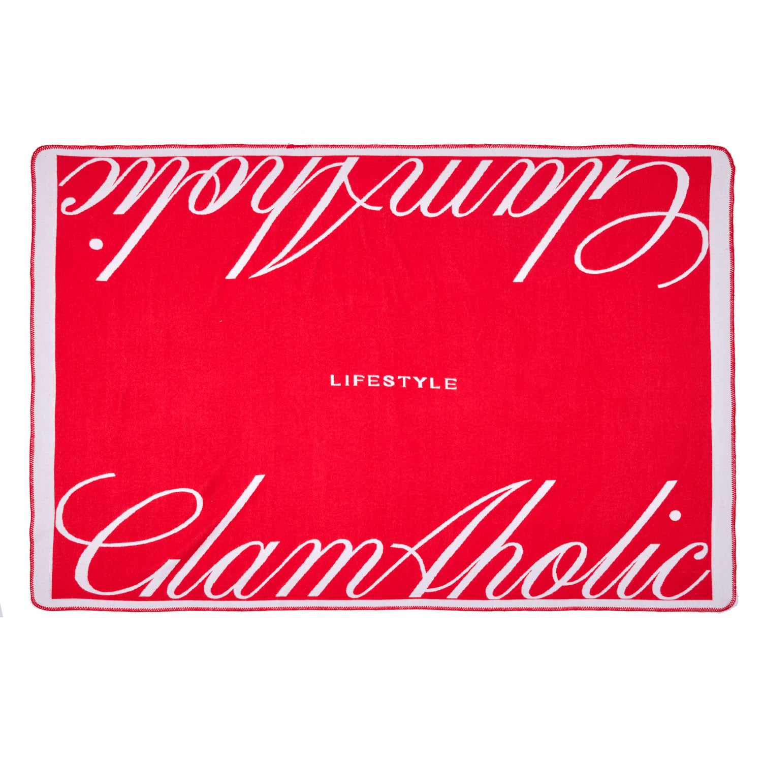 SIGNATURE LOGO LUXE THROW BLANKET - RED