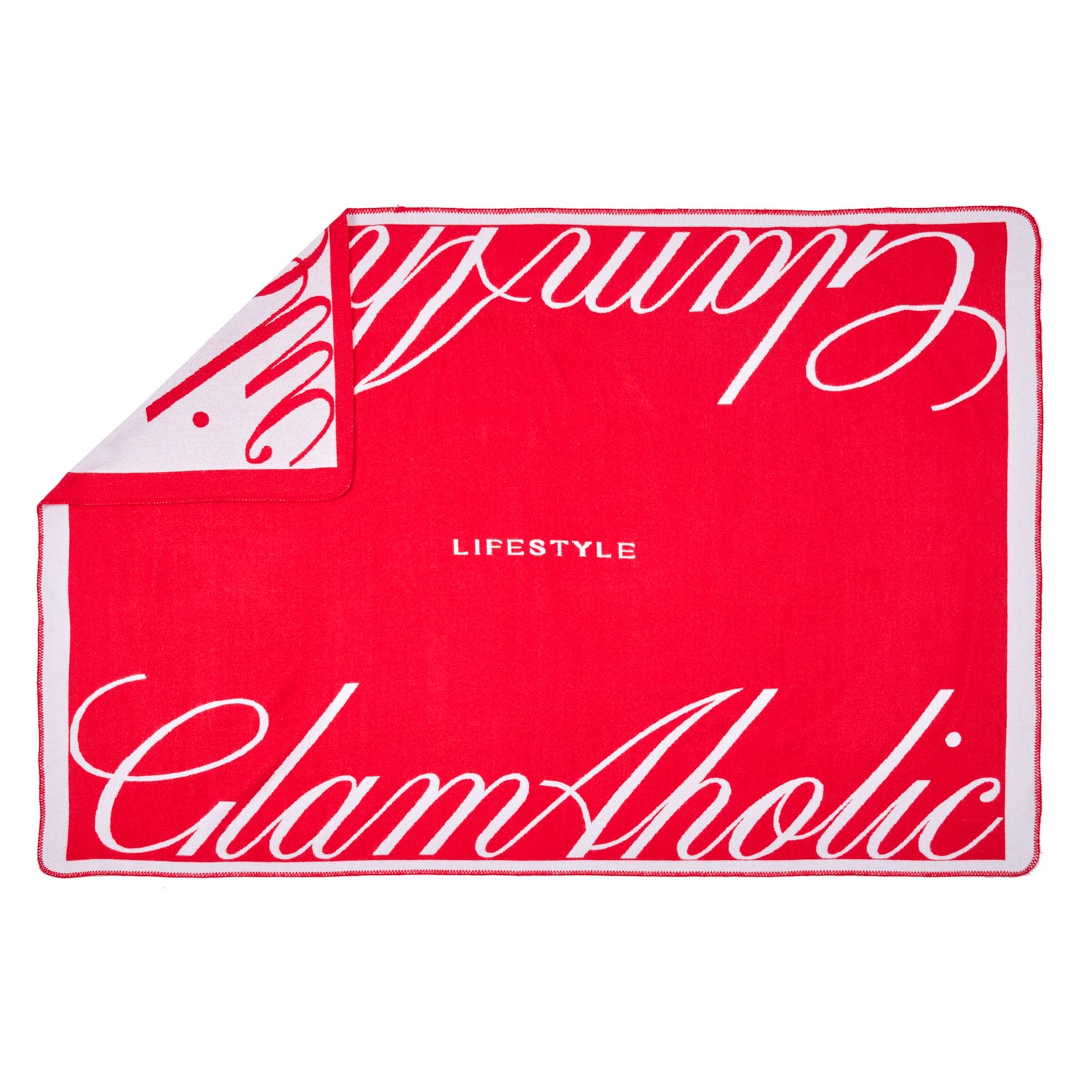 SIGNATURE LOGO LUXE THROW BLANKET - RED