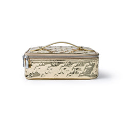 MEDIUM METALLIC MONOGRAM TOILETRY BAG - METALLIC GOLD