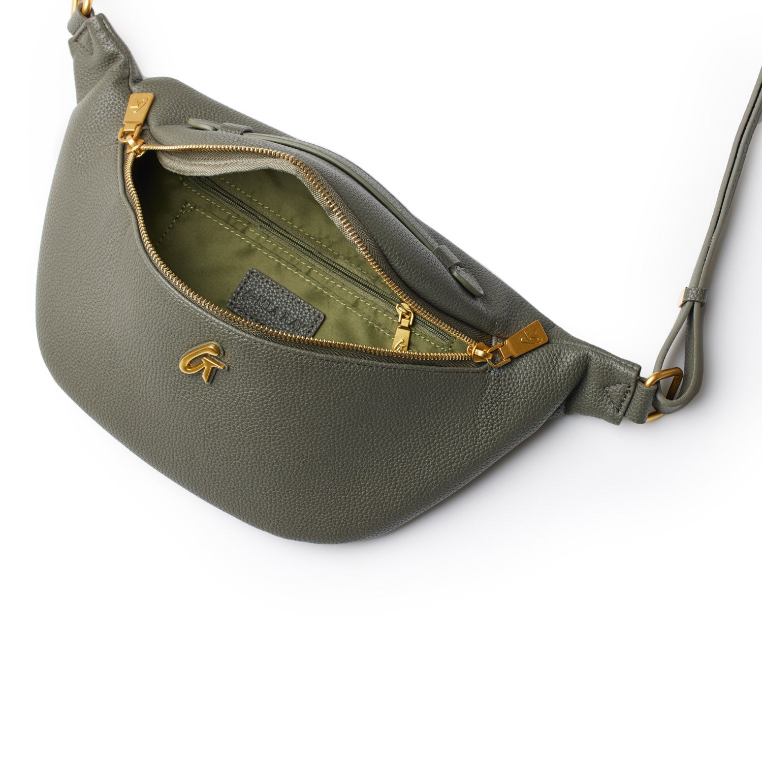 PEBBLE FANNY PACK OLIVE GREEN