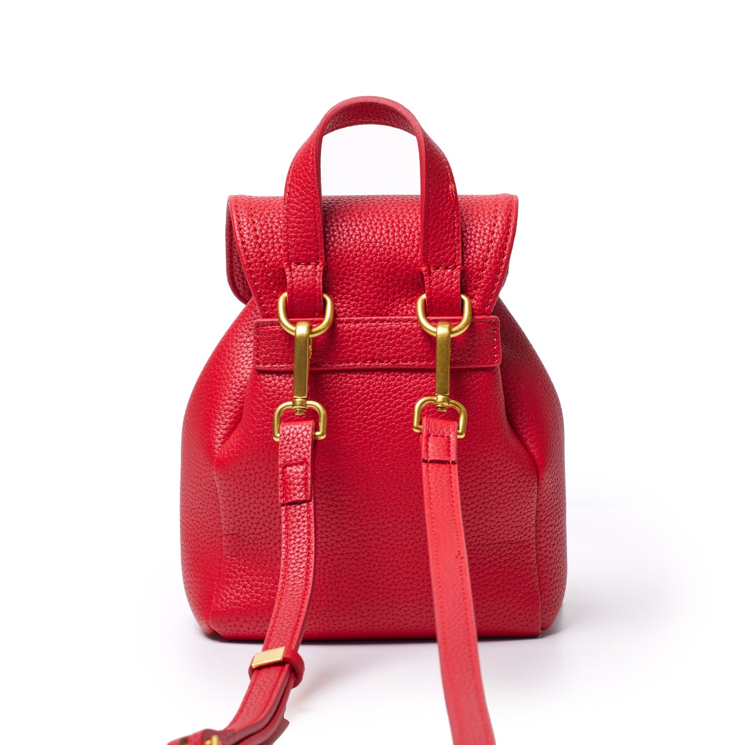 MINI PEBBLE CROSSBODY BACKPACK - RED