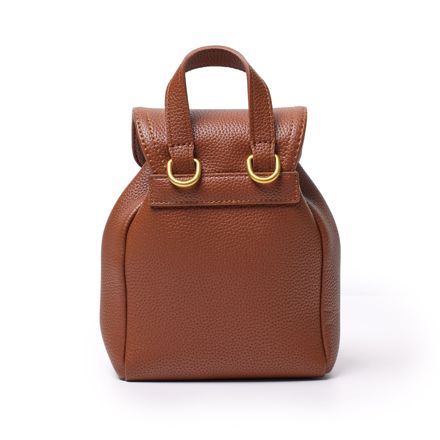 MINI PEBBLE CROSSBODY BACKPACK - BROWN