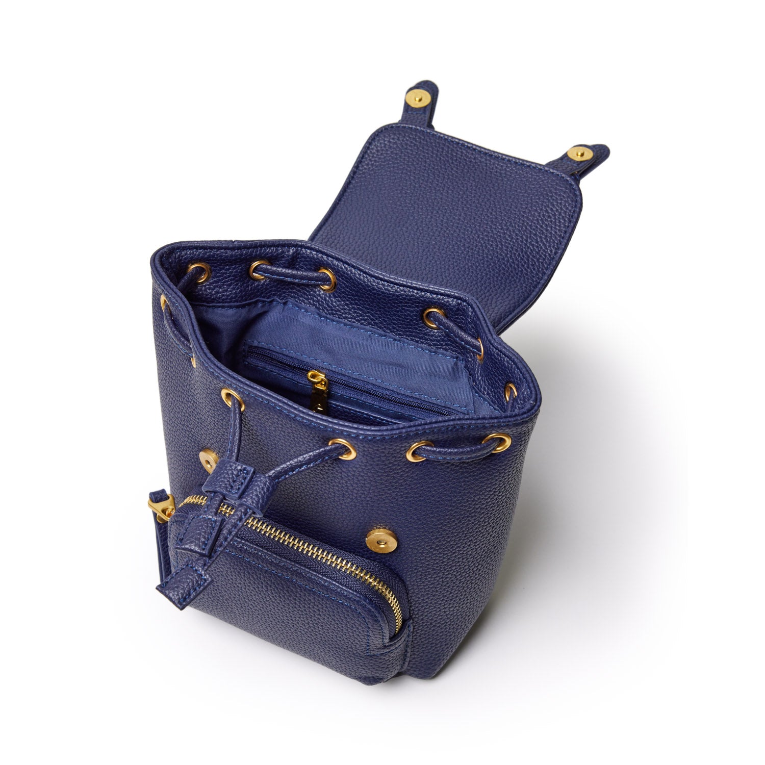 MINI PEBBLE CROSSBODY BACKPACK - NAVY