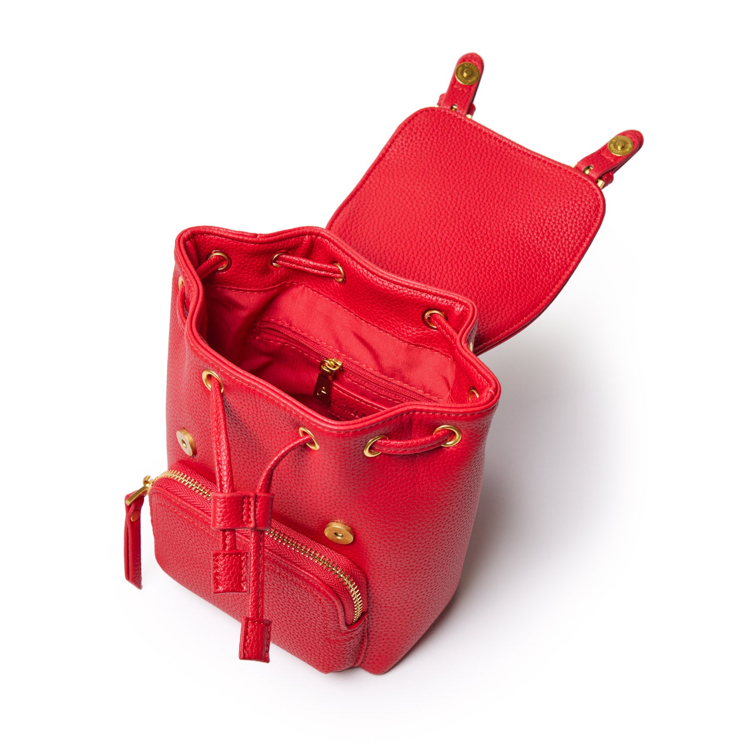 MINI PEBBLE CROSSBODY BACKPACK - RED