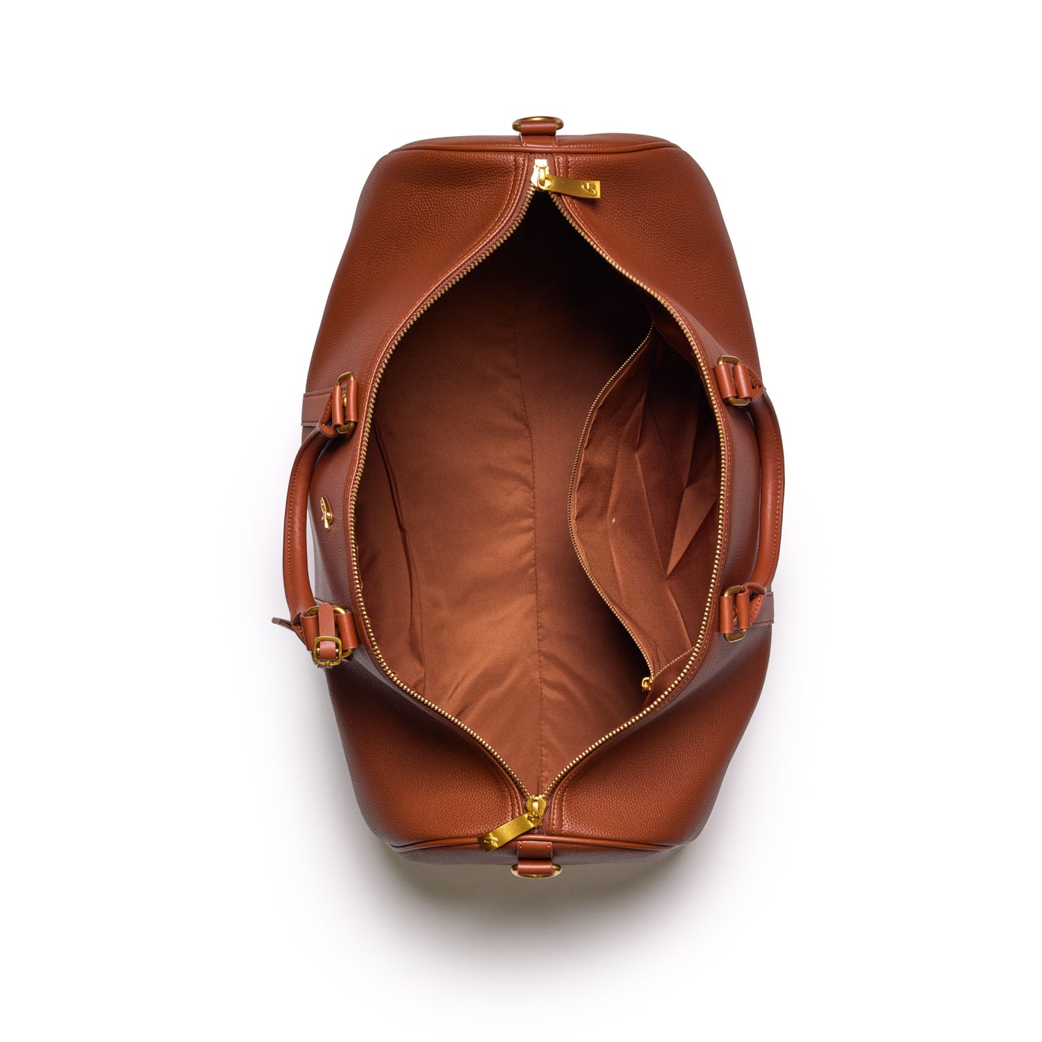 PEBBLE DUFFLE BAG - BROWN