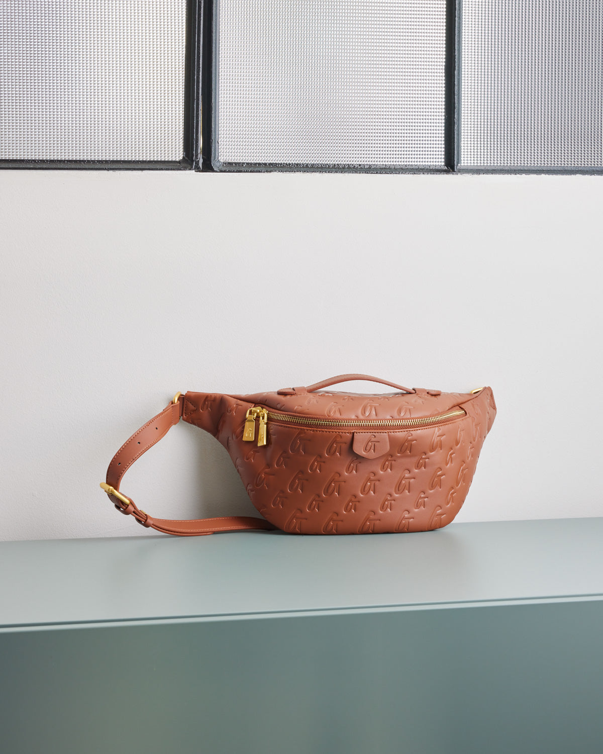 MONOGRAM FANNY PACK - BROWN