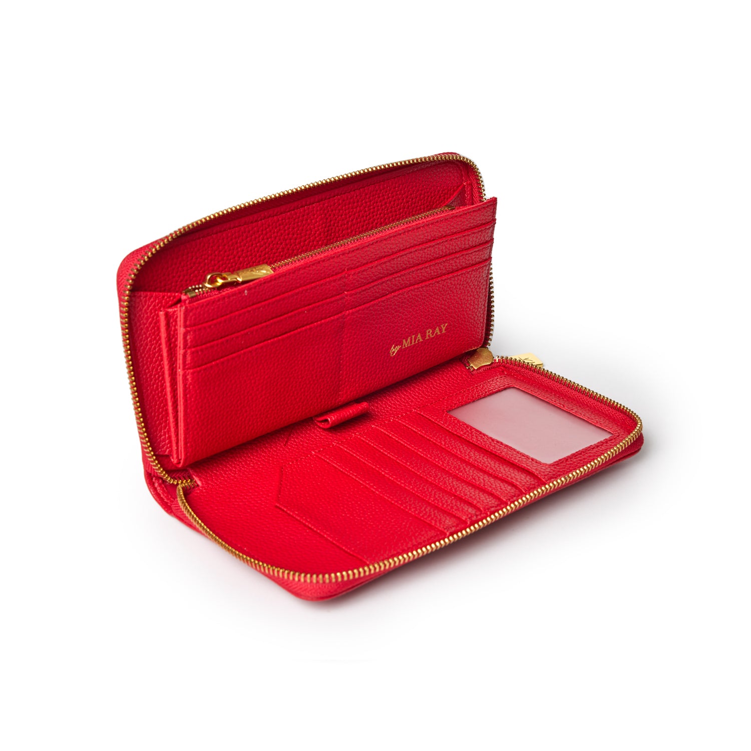 JUMBO PEBBLE WALLET - RED