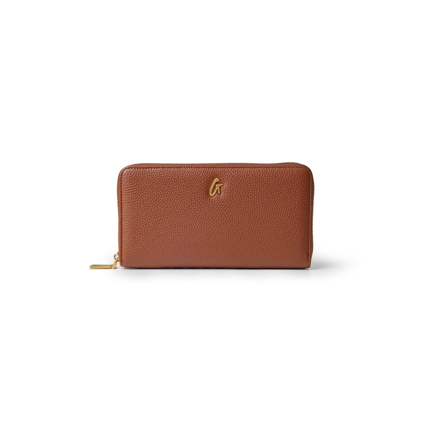 JUMBO PEBBLE WALLET - BROWN