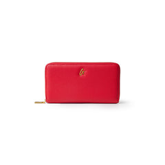 JUMBO PEBBLE WALLET - RED