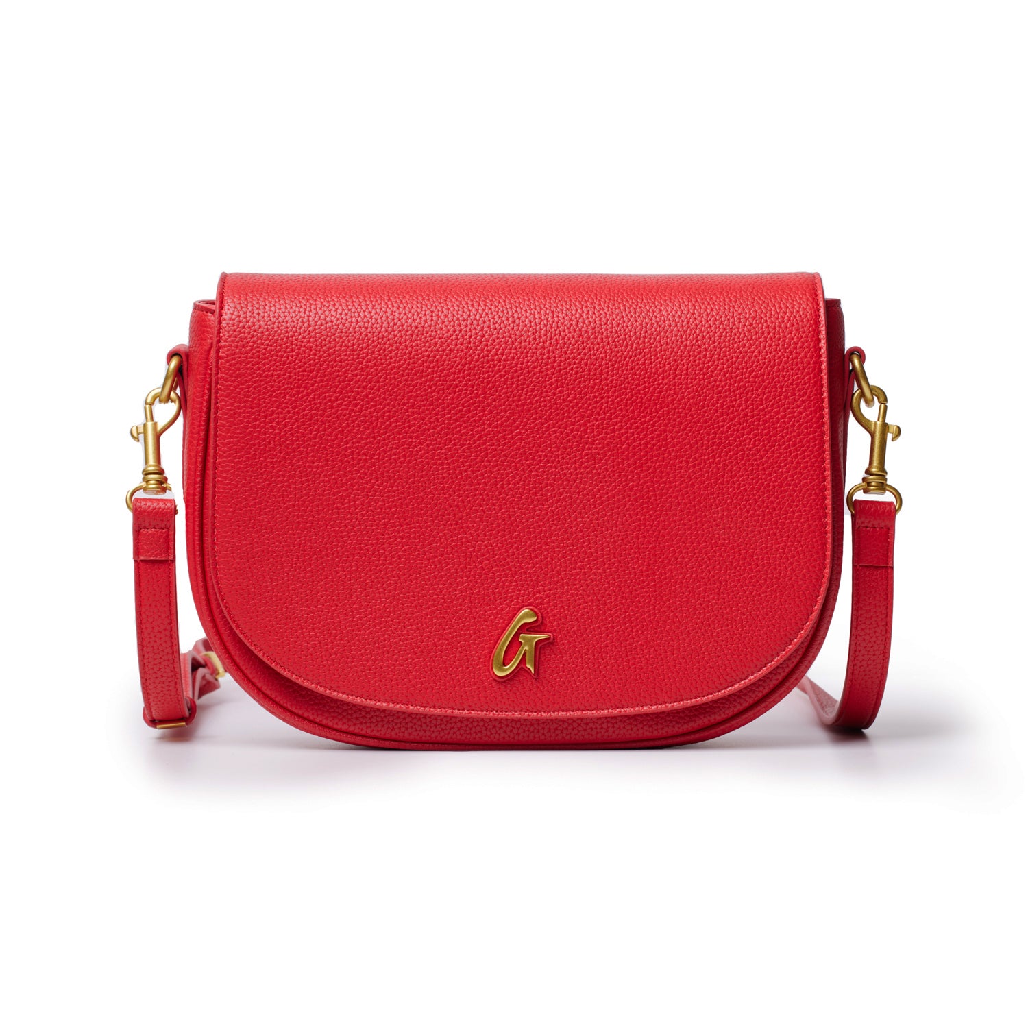 LARGE PEBBLE SHOULDER BAG - RED