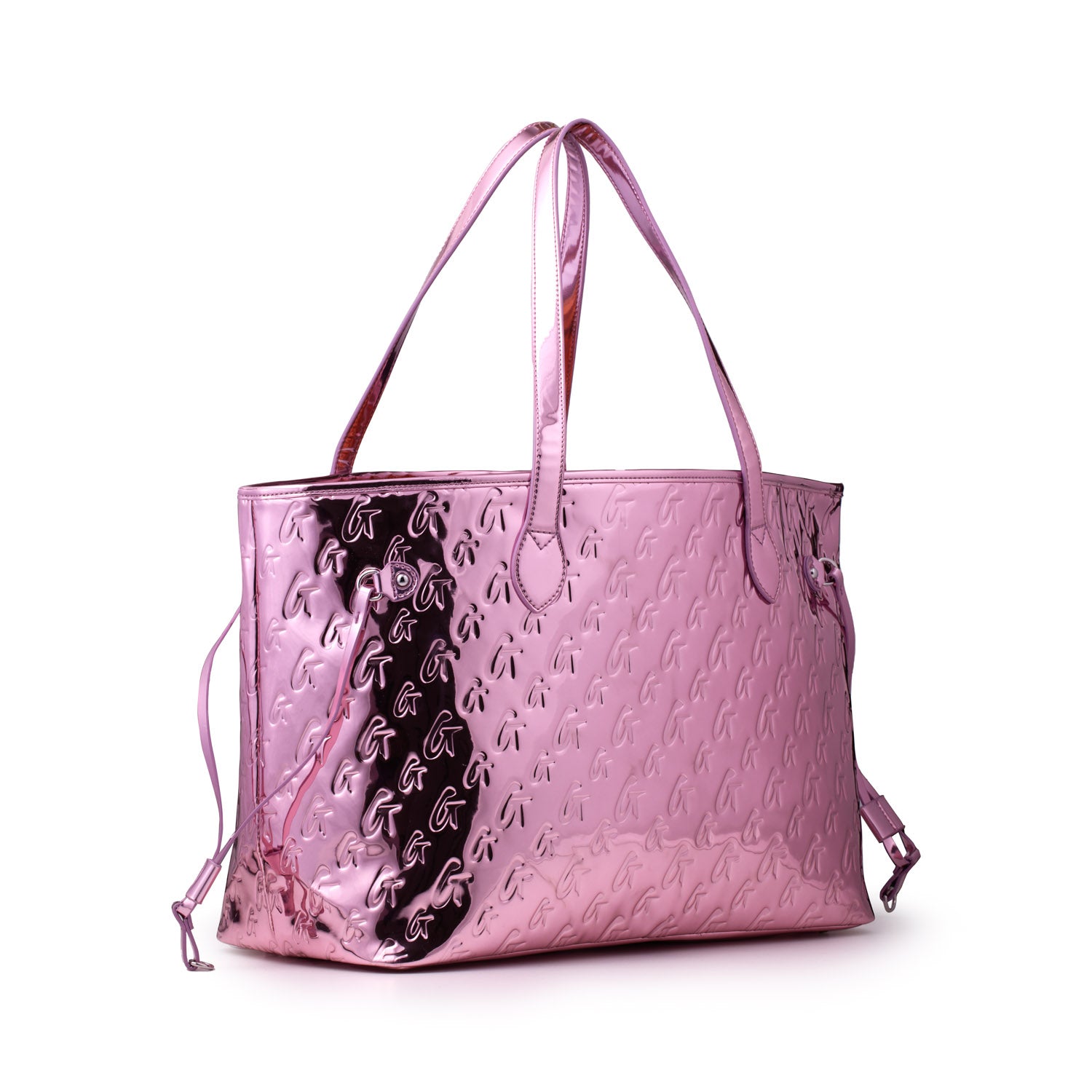 METALLIC MONOGRAM GLAM TOTE - METALLIC PINK