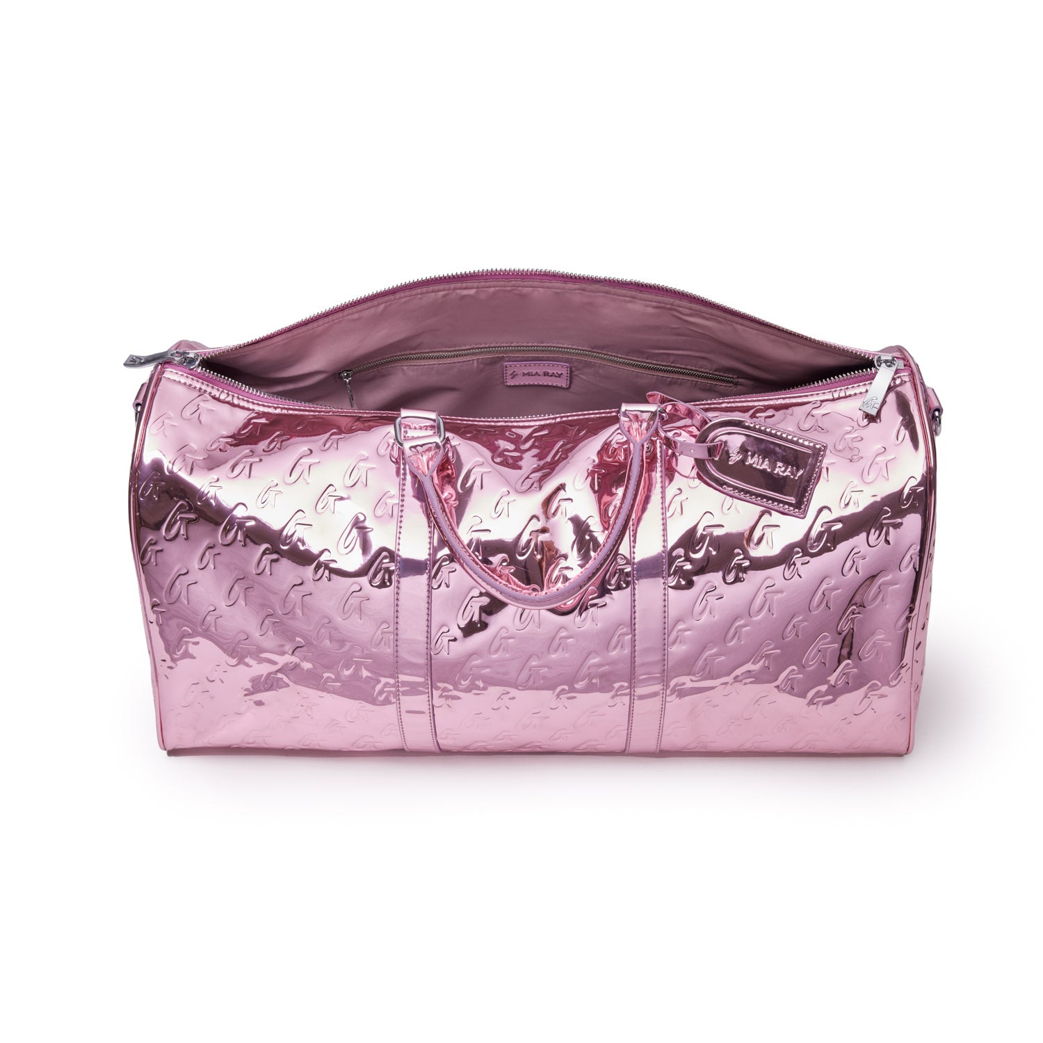 METALLIC MONOGRAM DUFFLE BAG - METALLIC PINK