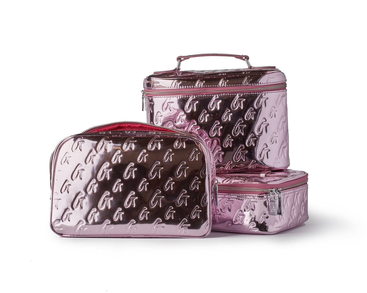 MONOGRAM LARGE COSMETIC TOILETRY BAG PINK METALLIC