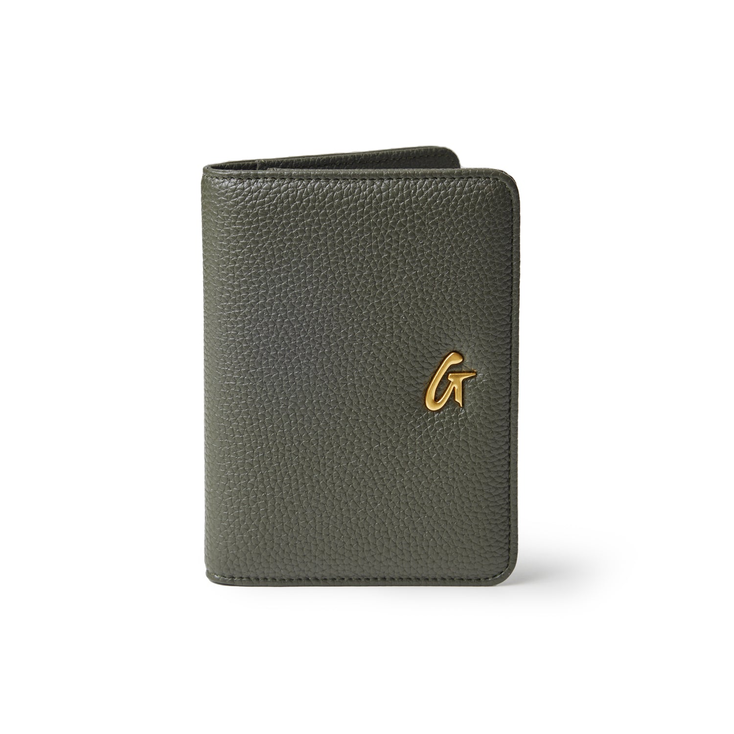 PEBBLE PASSPORT HOLDER - OLIVE GREEN