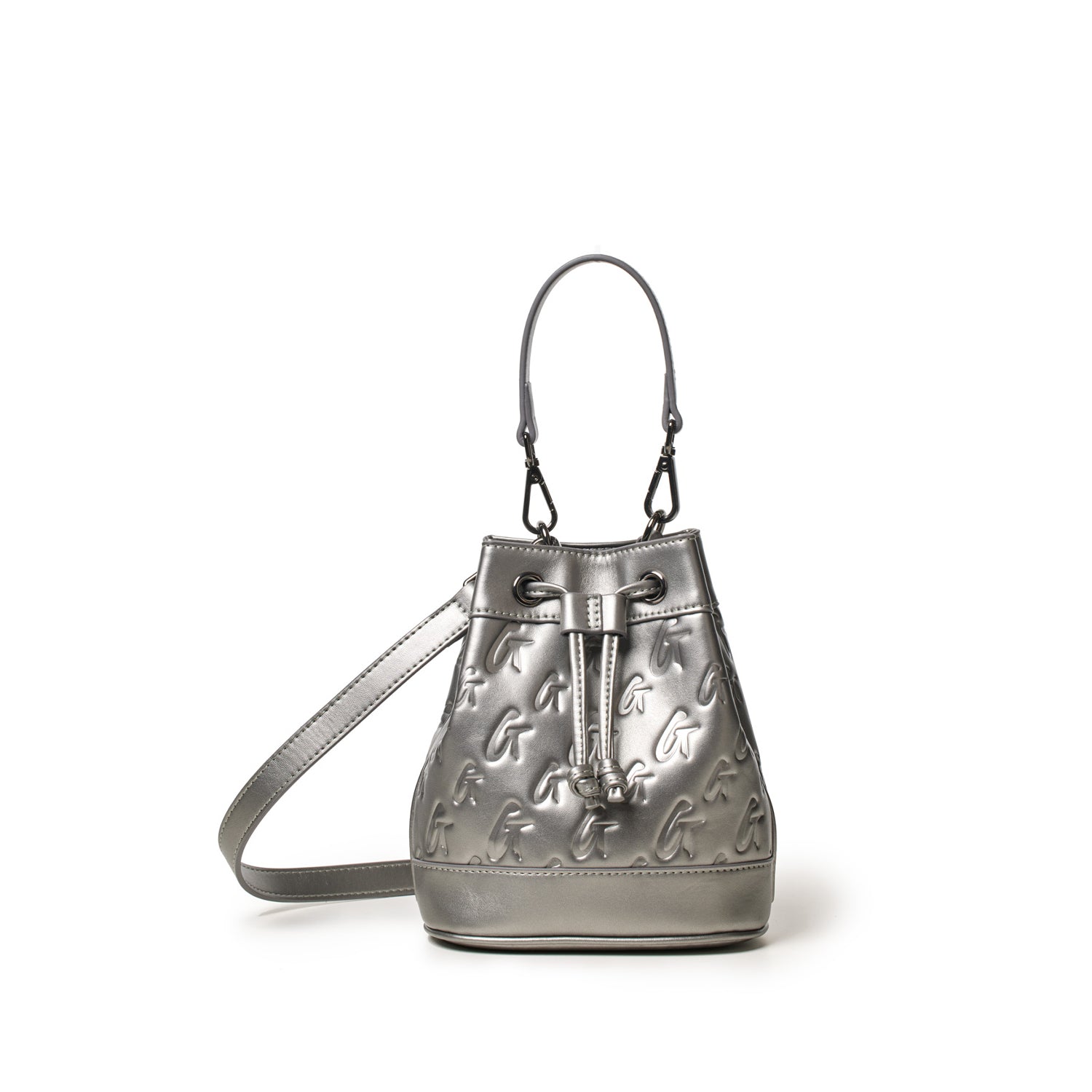 MINI MONOGRAM BUCKET BAG - PLATINUM