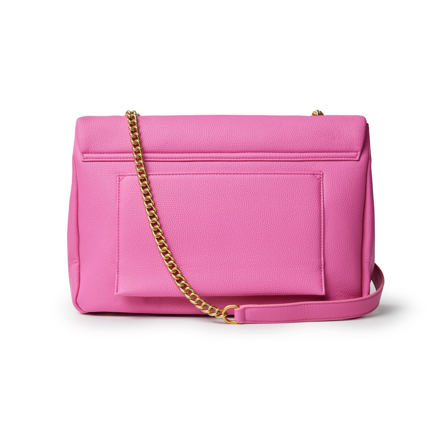 PEBBLE LARGE FLAP BAG HOT PINK