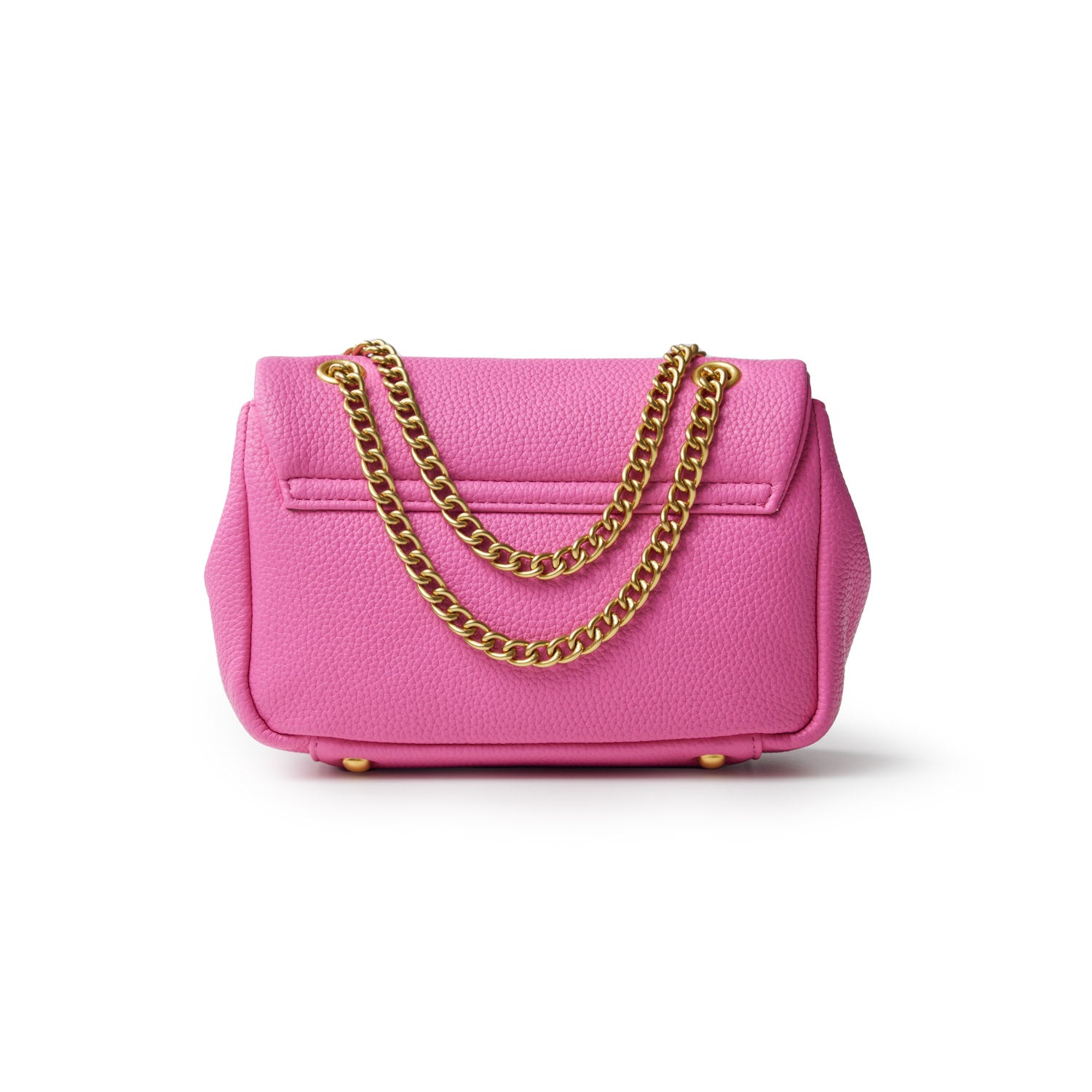 MINI PEBBLE FLAP BAG - HOT PINK