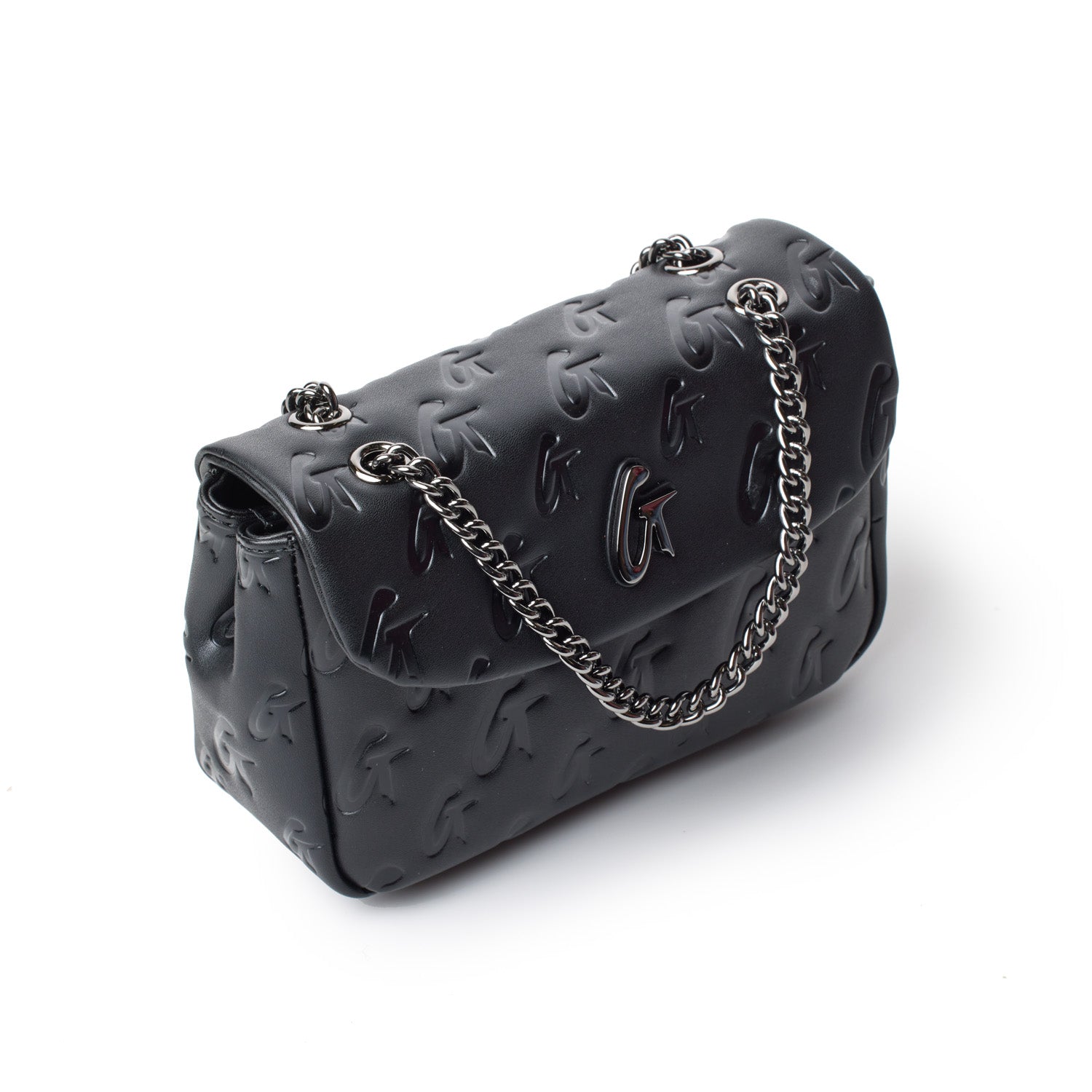 MINI MONOGRAM FLAP BAG - BLACK