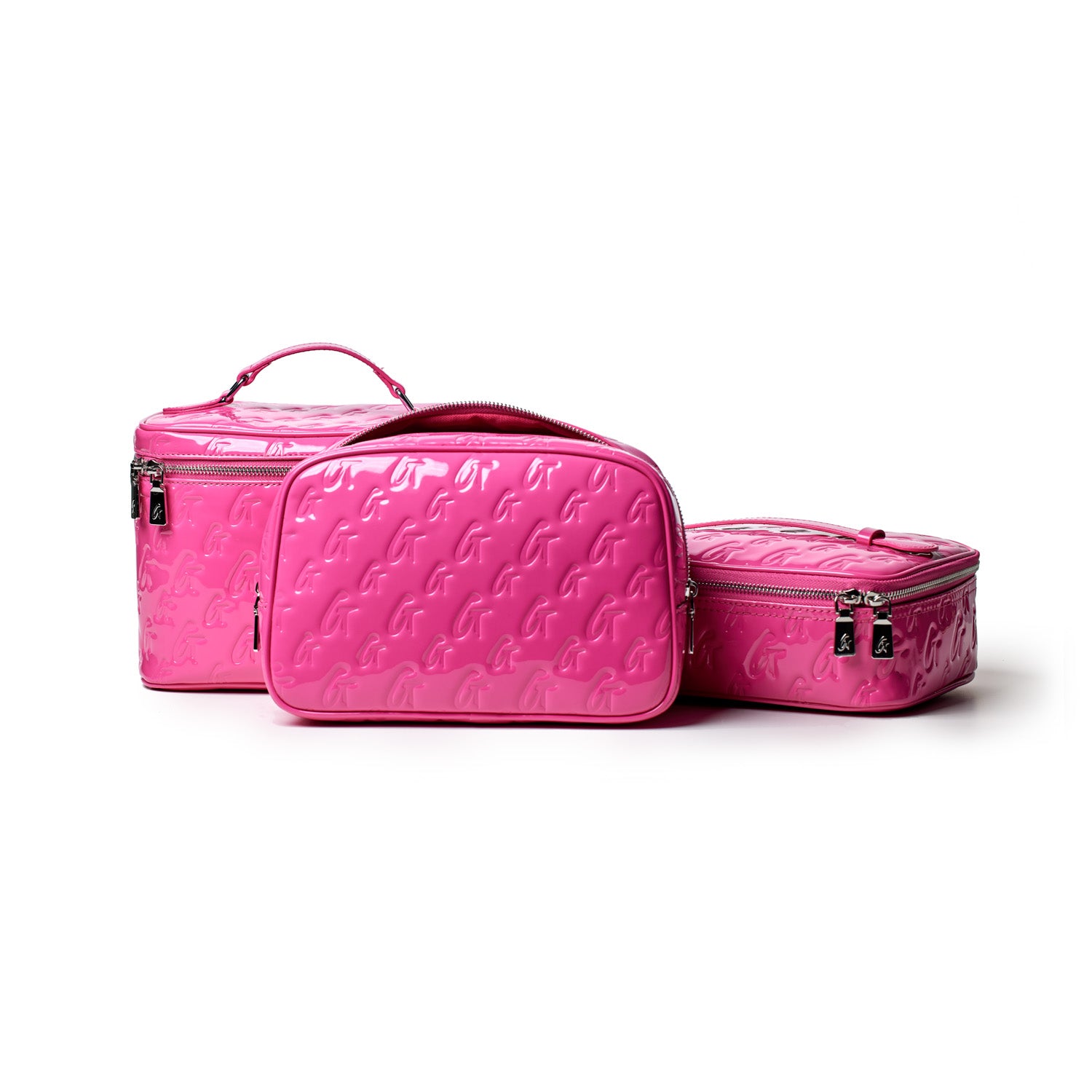 MEDIUM MONOGRAM TOILETRY BAG - MIRROR HOT PINK