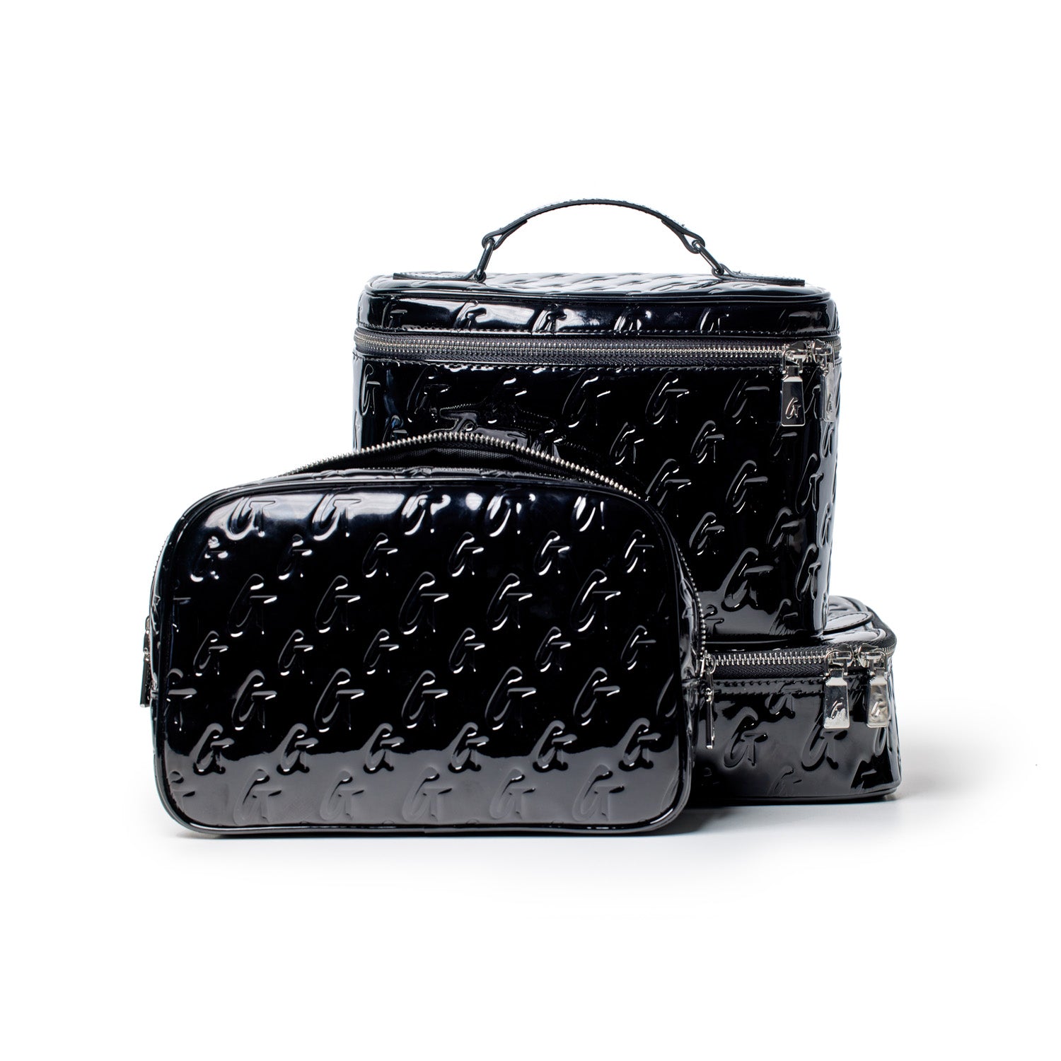 MEDIUM MONOGRAM TOILETRY BAG - MIRROR BLACK