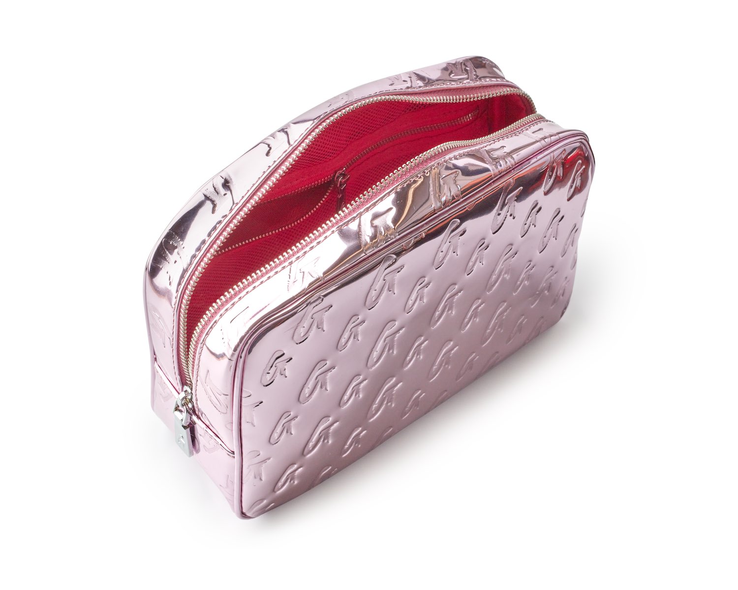 MONOGRAM SMALL COSMETIC TOILETRY BAG PINK METALLIC